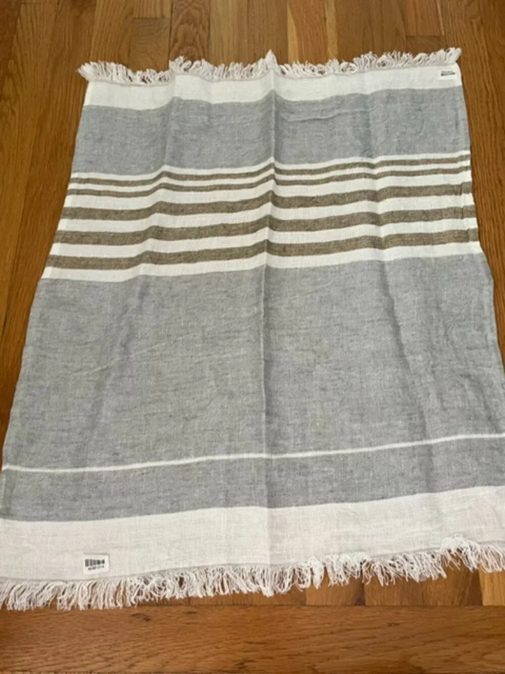 Libeco The Belgian Linen Towel Ash Stripe 25